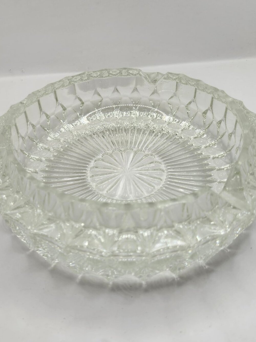 Vintage MCM Clear Glass Ashtray